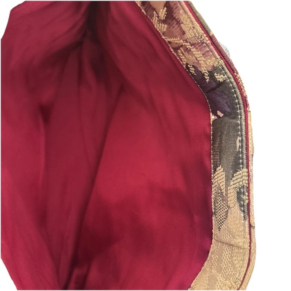 Vintage Margret Smith Gardiner Maine Floral Tapestry Shoulder Bag-Cottage core - Picture 7 of 11